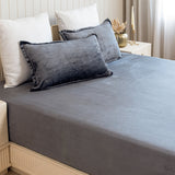 Homemonde Lightweight - Fleece Fitted Bedsheet (Grey)