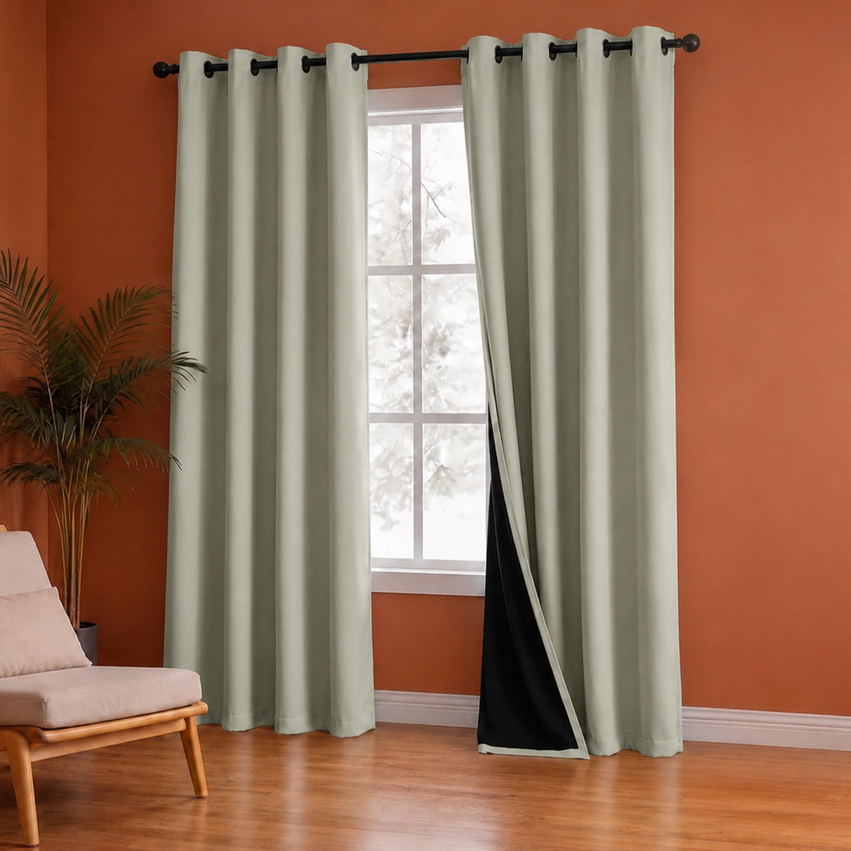 Fort Essential - Black Backing Blackout Curtain (Off White)