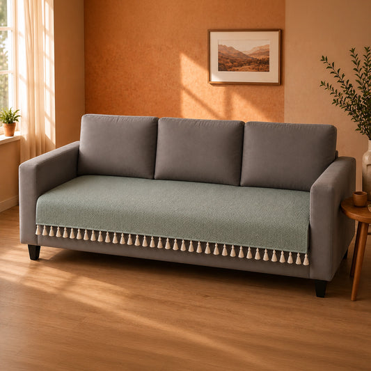 Chenille Silver Grey Sofa CoverChenille Silver Grey Sofa Cover