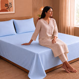Fort Nightingale - Solid Bedsheet (Sky Blue)