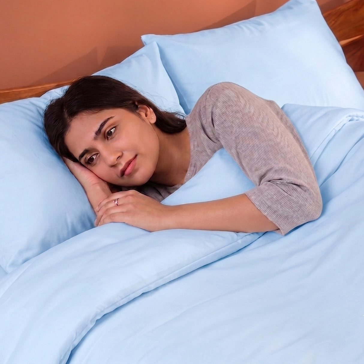 Fort Mellow - Solid Duvet Cover (Light Blue)