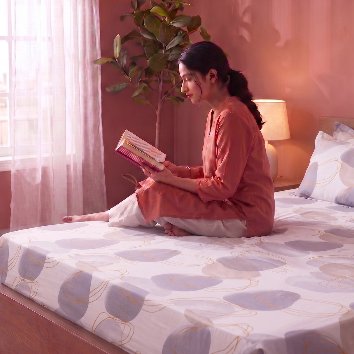 Imprimer Spheres of Serenity - Printed Fitted Bedsheet