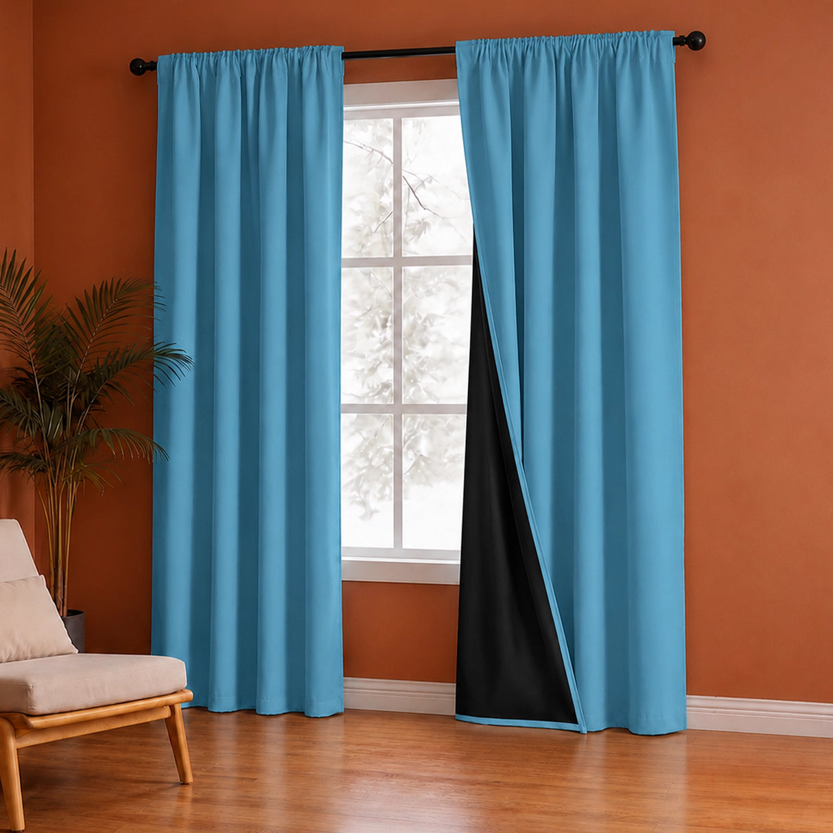 Fort Essential - Black Backing Blackout Curtain