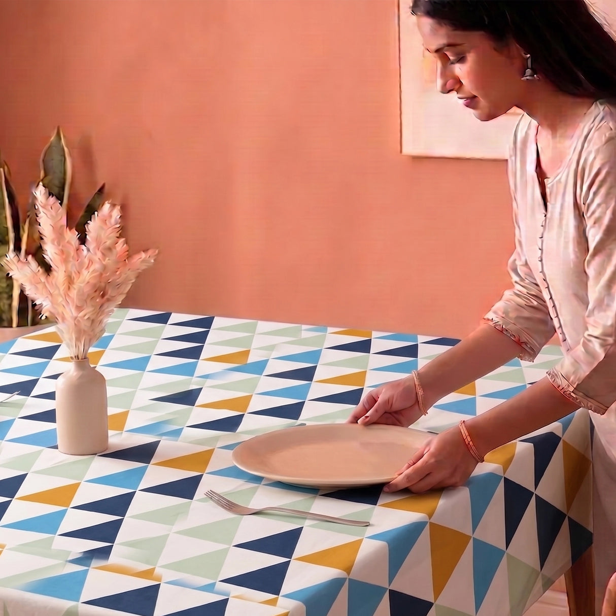 Imprimer Diamond - Printed Table Cover (Multicolor)