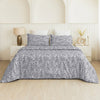 Imprimer Lilac - Leaf Printed Duvet Cover (Grey)
