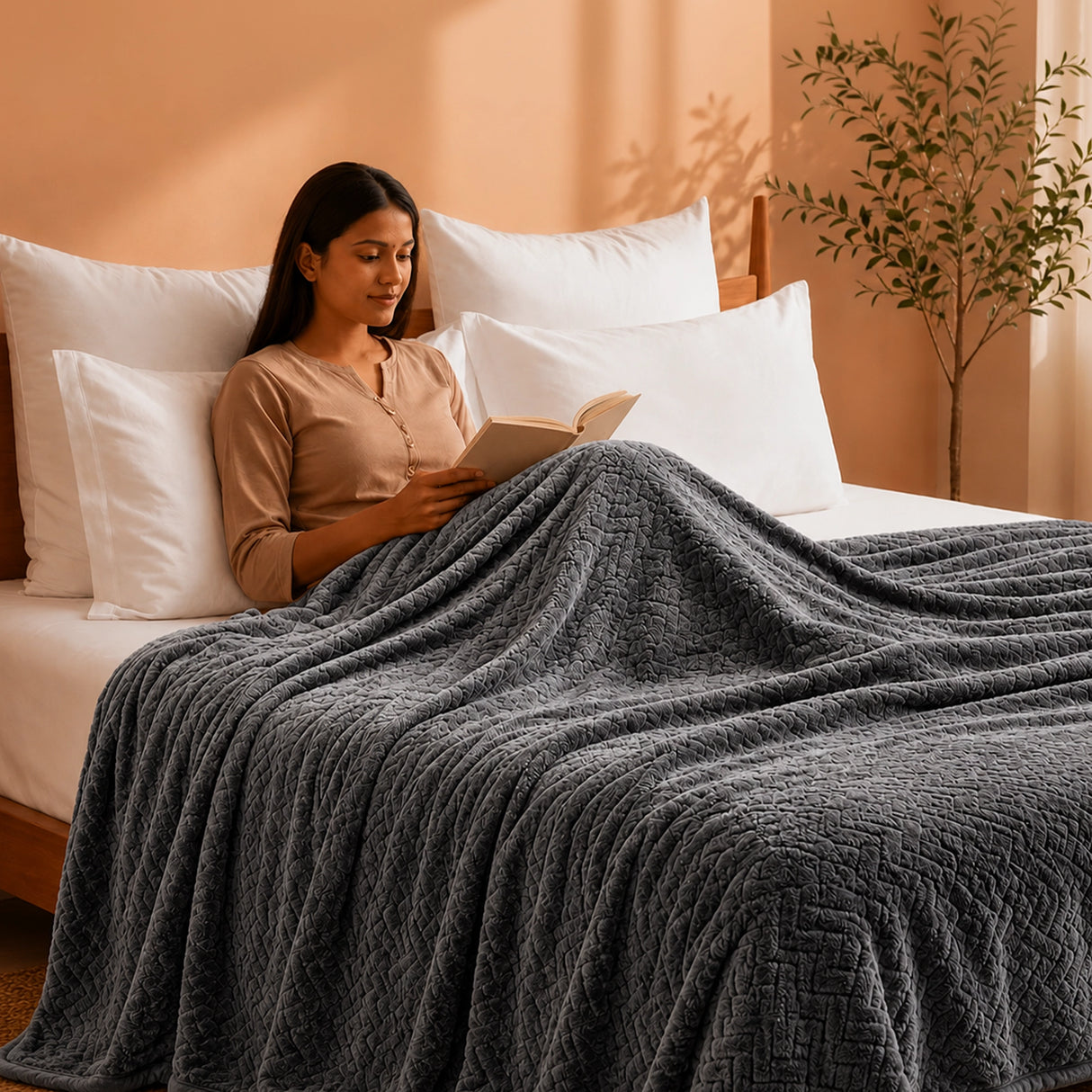 Fort Mellow - Wave Plush Blanket (Grey)