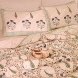 Calm Canopy - Handblock Bedcover