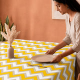 Imprimer Chevron - Printed Dining Table Cover (Yellow)