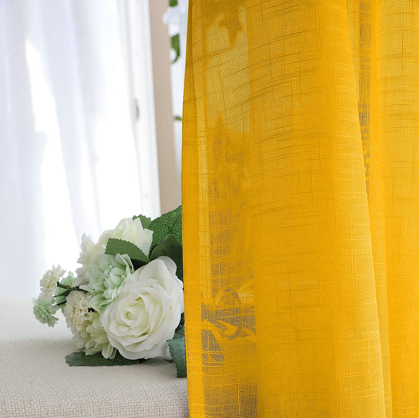 Fort Absolute - Rod Pocket Yellow Sheer Curtain