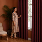Fort Essential - Rod Pocket Blackout Curtain (Maroon)