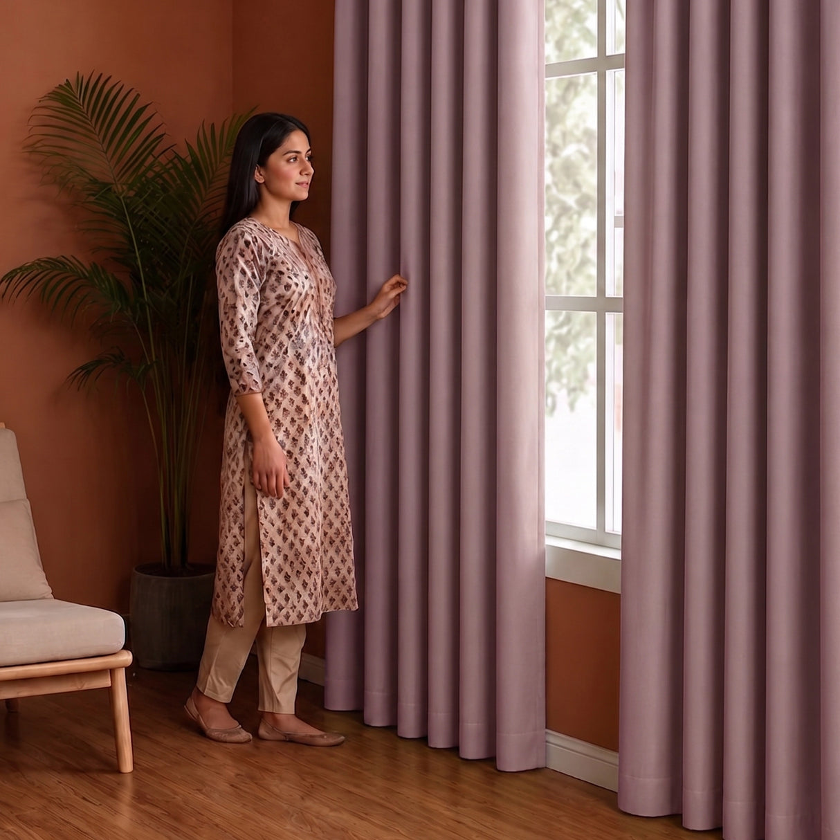 Fort Essential - Rod Pocket Blackout Curtain (Lavender)