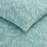 Imprimer Lilac - Leaf Printed Duvet Cover (Aqua Blue)