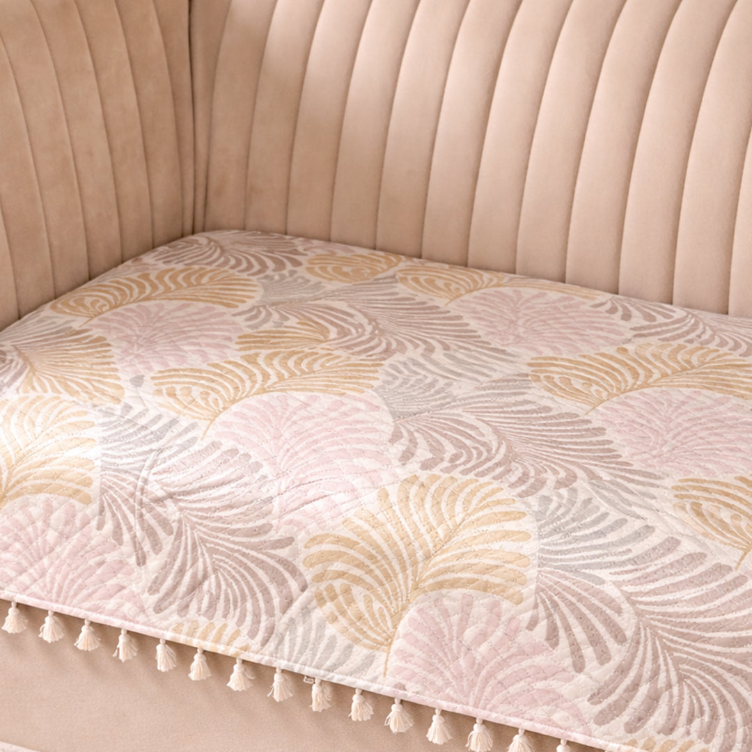 Opal Palms - Printed Sofa Cover (Multicolor)