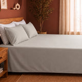 Fort Nightingale - Solid Bedsheet (Light Grey)