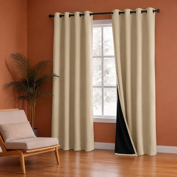Fort Essential - Black Backing Blackout Curtain