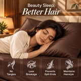Premium Poly Satin Fitted Bedsheet – Soft, Smooth & Snug Fit, Chocolate Brown