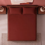 Fort Sublime - Solid Fitted Bedsheet (Maroon)