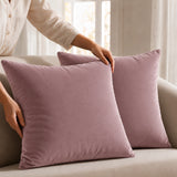 Fort Royal - Velvet Solid Dye Cushion Cover (Lavender)