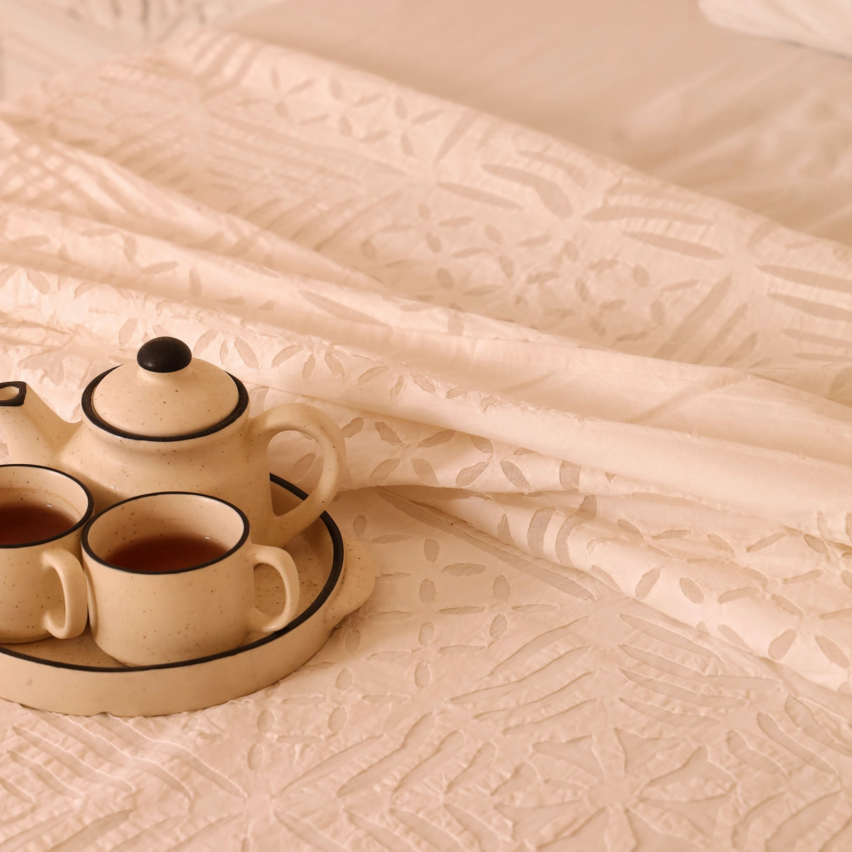 Breezy Bloom - Applique Bedcover