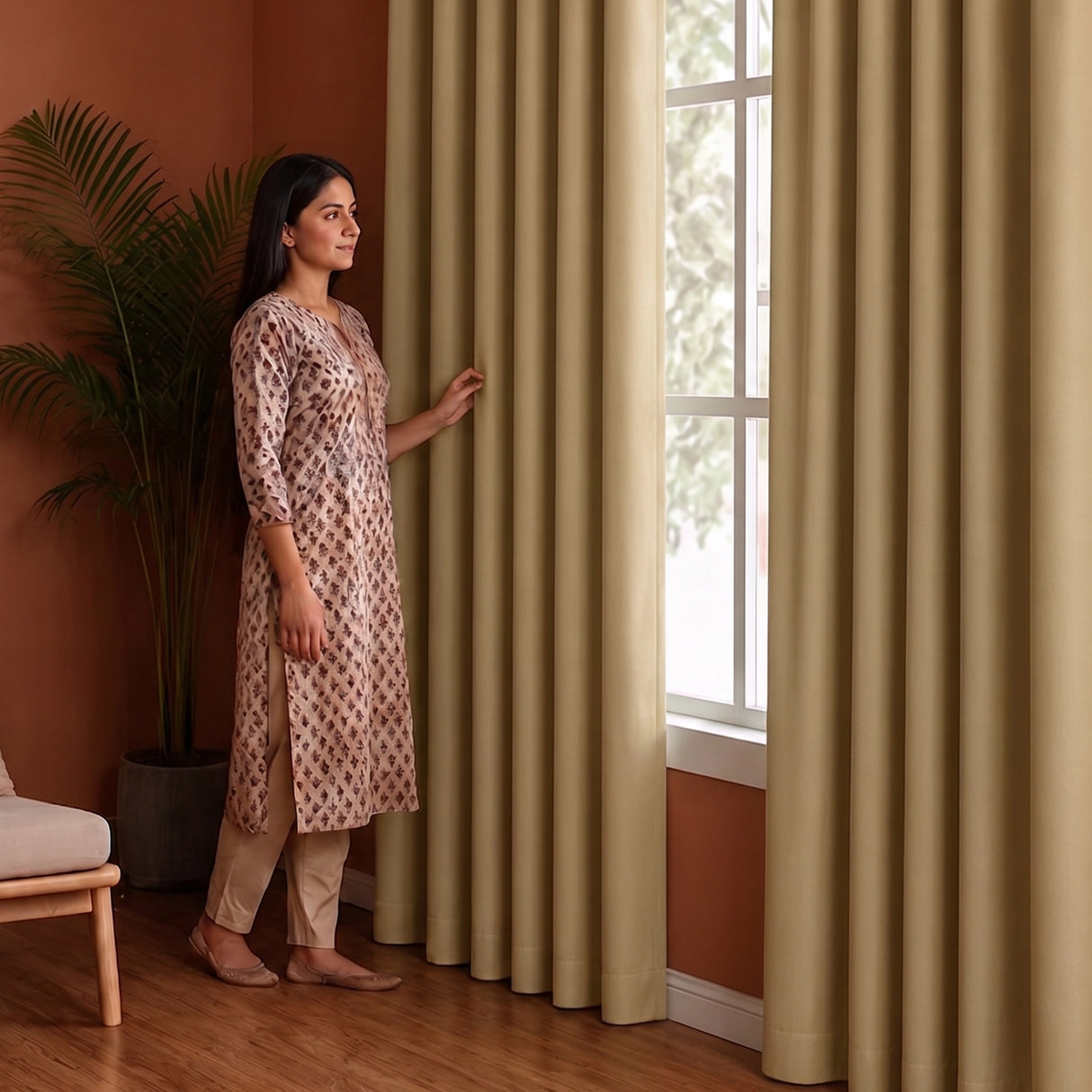 Fort Essential - Rod Pocket Blackout Curtain (Beige)