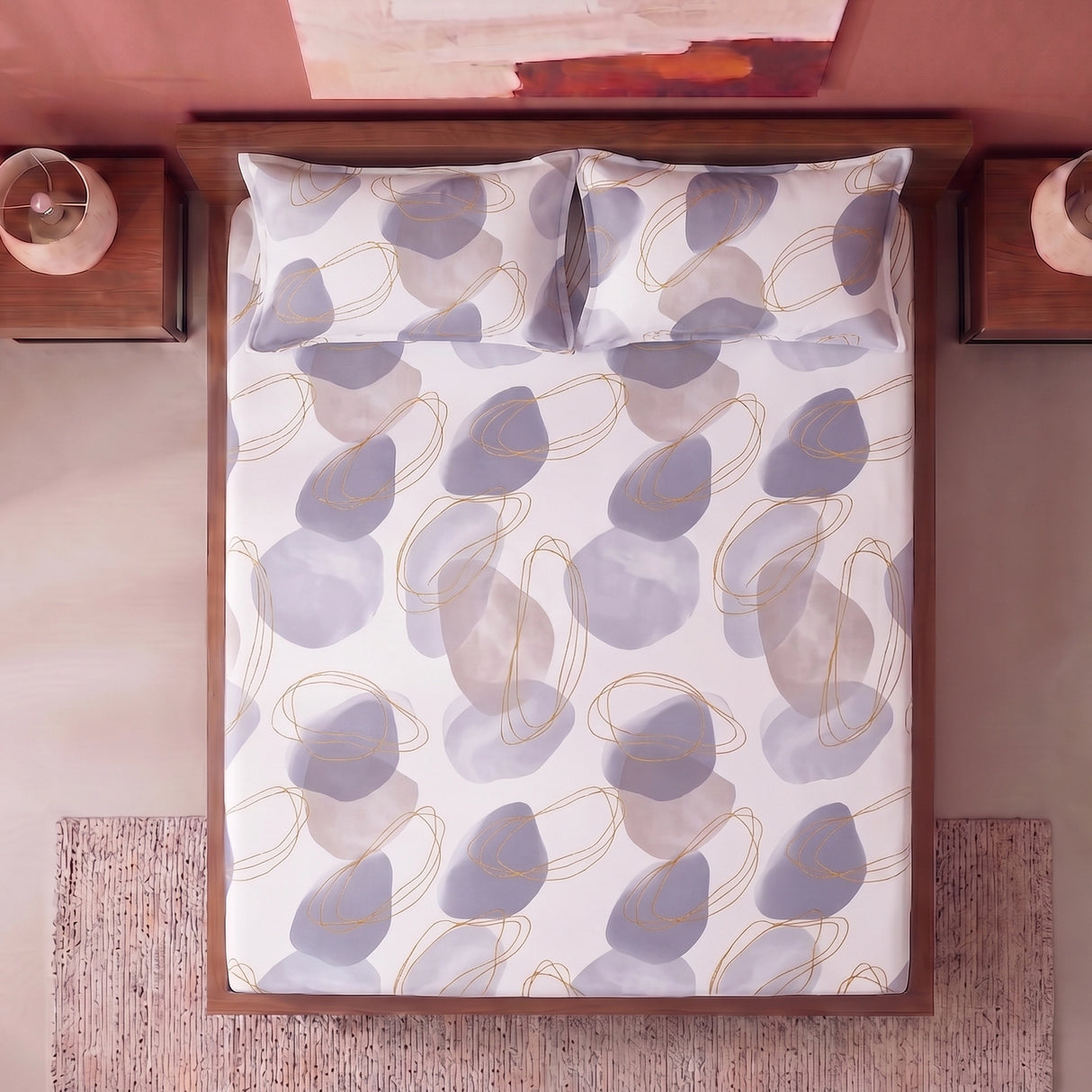 Imprimer Spheres of Serenity - Printed Fitted Bedsheet