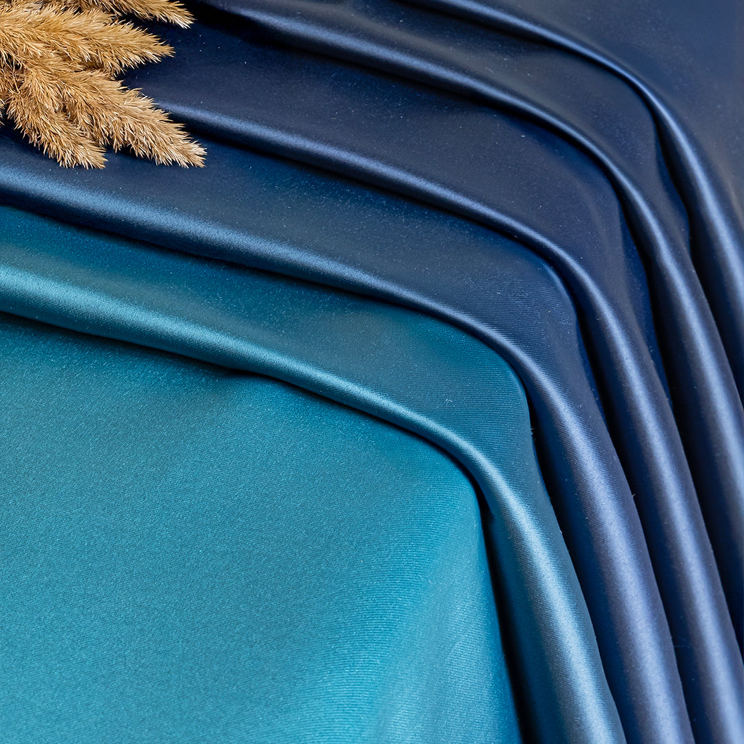 Blackout Ombre Curtain (Turquoise & Blue)