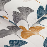 Imprimer Ginkyo - Printed Duvet Cover (Mustard & Grey)