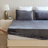 Homemonde Lightweight - Fleece Fitted Bedsheet (Grey)