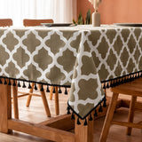 Imprimer Handpicked Quatrefoil - Table Cover (Grey)