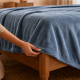 Fort Mellow - Solid Plush Blanket (Frost Blue)