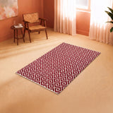 Tessitura Confetti - Diamond Cotton Rug (Red & White)