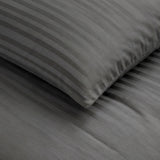 Breton Mellow - Satin Stripe Duvet Cover (Grey)