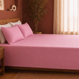 Fort Nightingale - Solid Bedsheet (Pink)