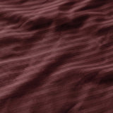 Breton Doze - Satin Stripe Reversible Dohar Blanket (Maroon)