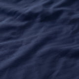 Breton Doze - Satin Stripe Reversible Dohar Blanket (Dark Blue)