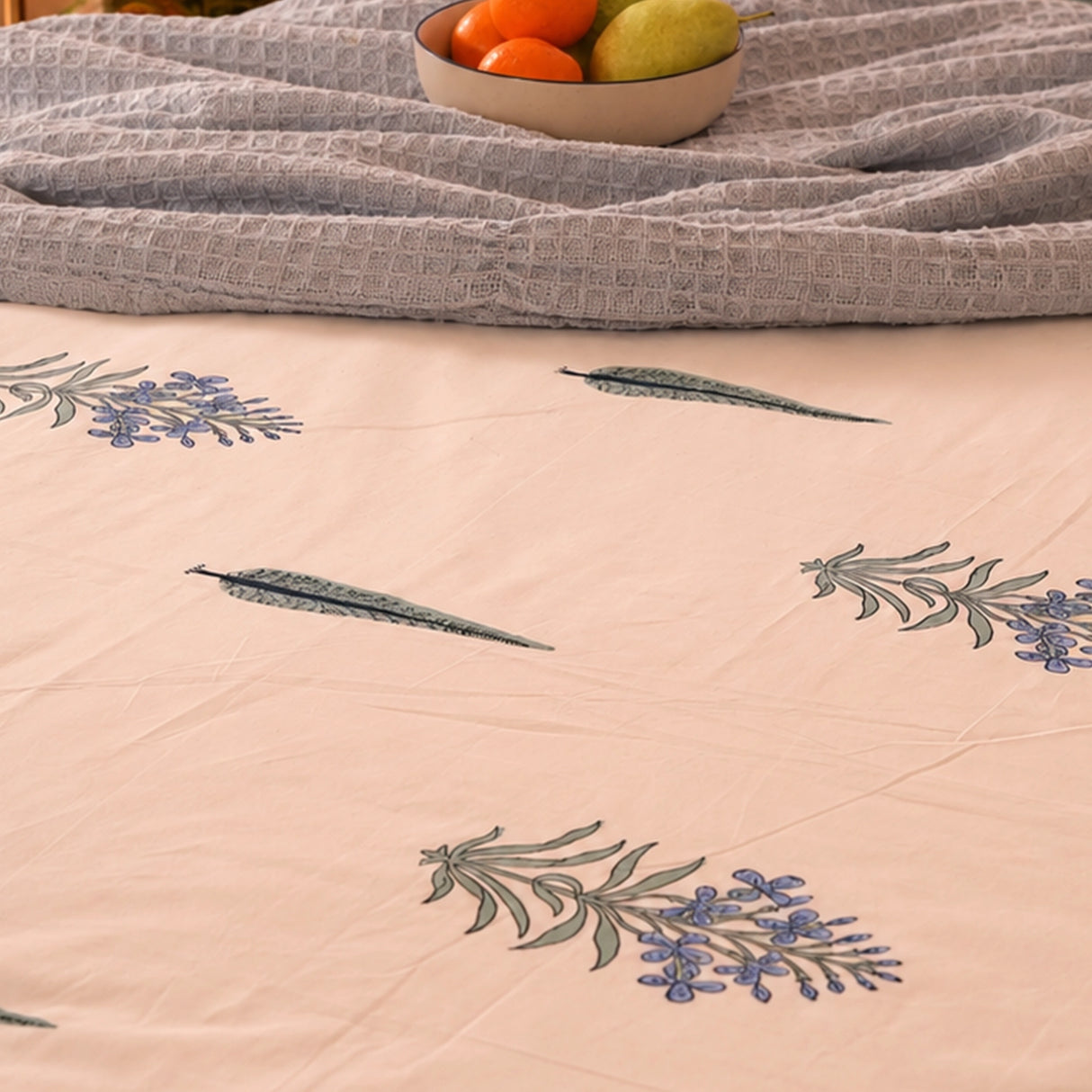 Gentle Bud - Handblock Bedsheet