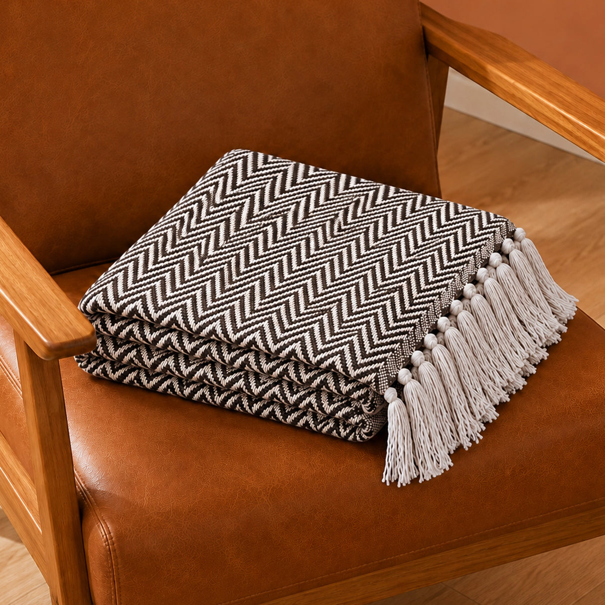 Tessitura Brown Chevron - Throw