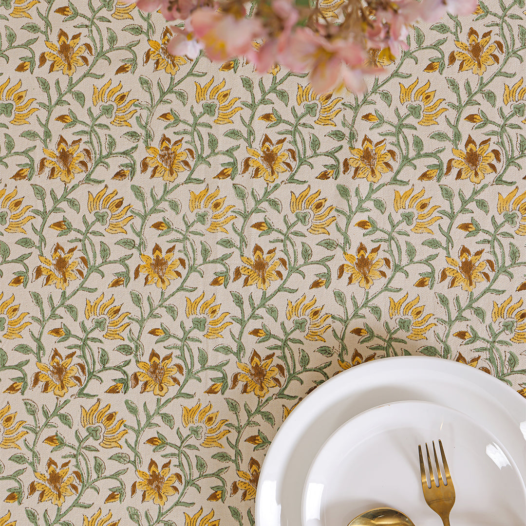 Handblock Table Cover (Sunbeam)
