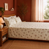 Blush Garden  - White Floral Bedsheet