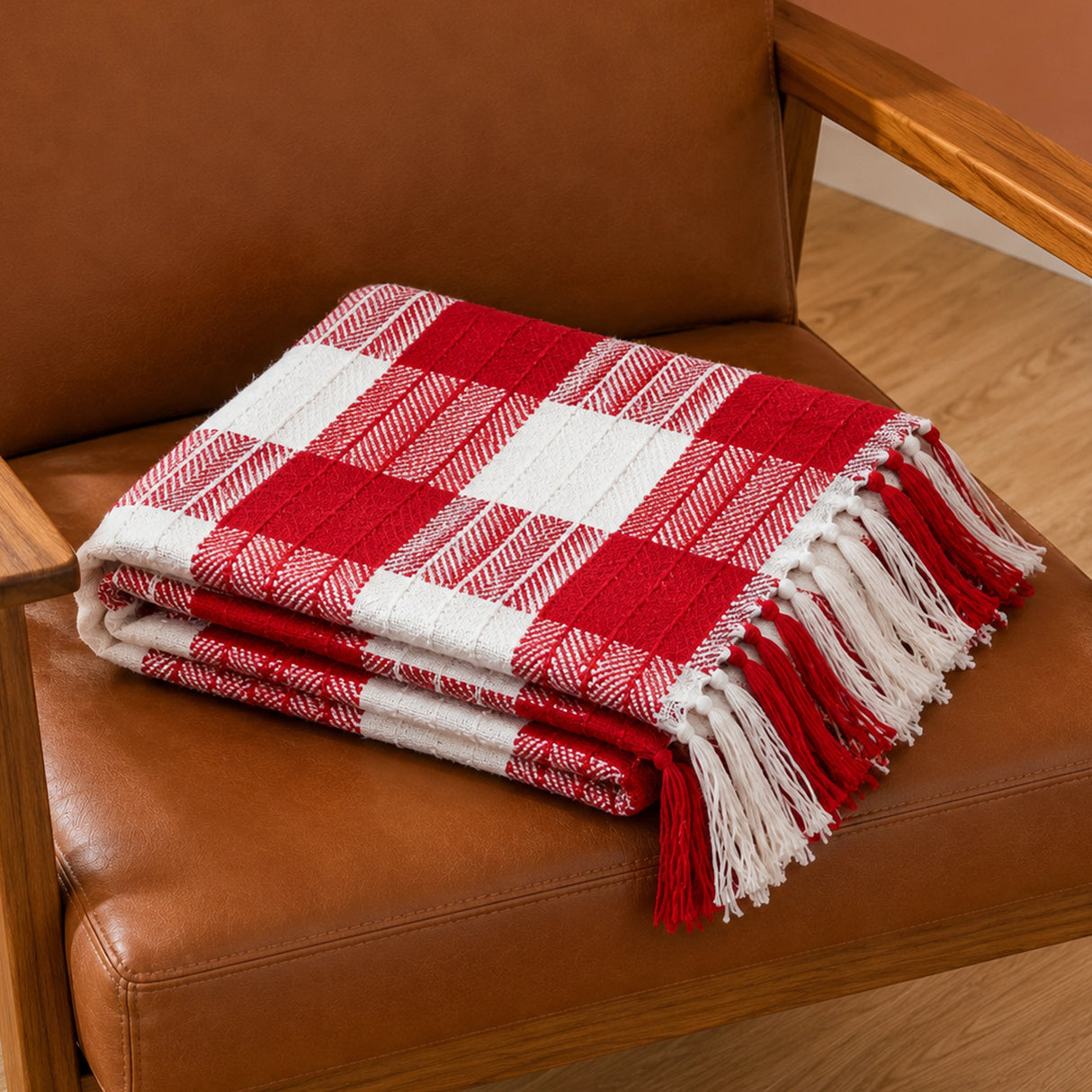 Breton Red Harlequin - Plaid Woven Throw