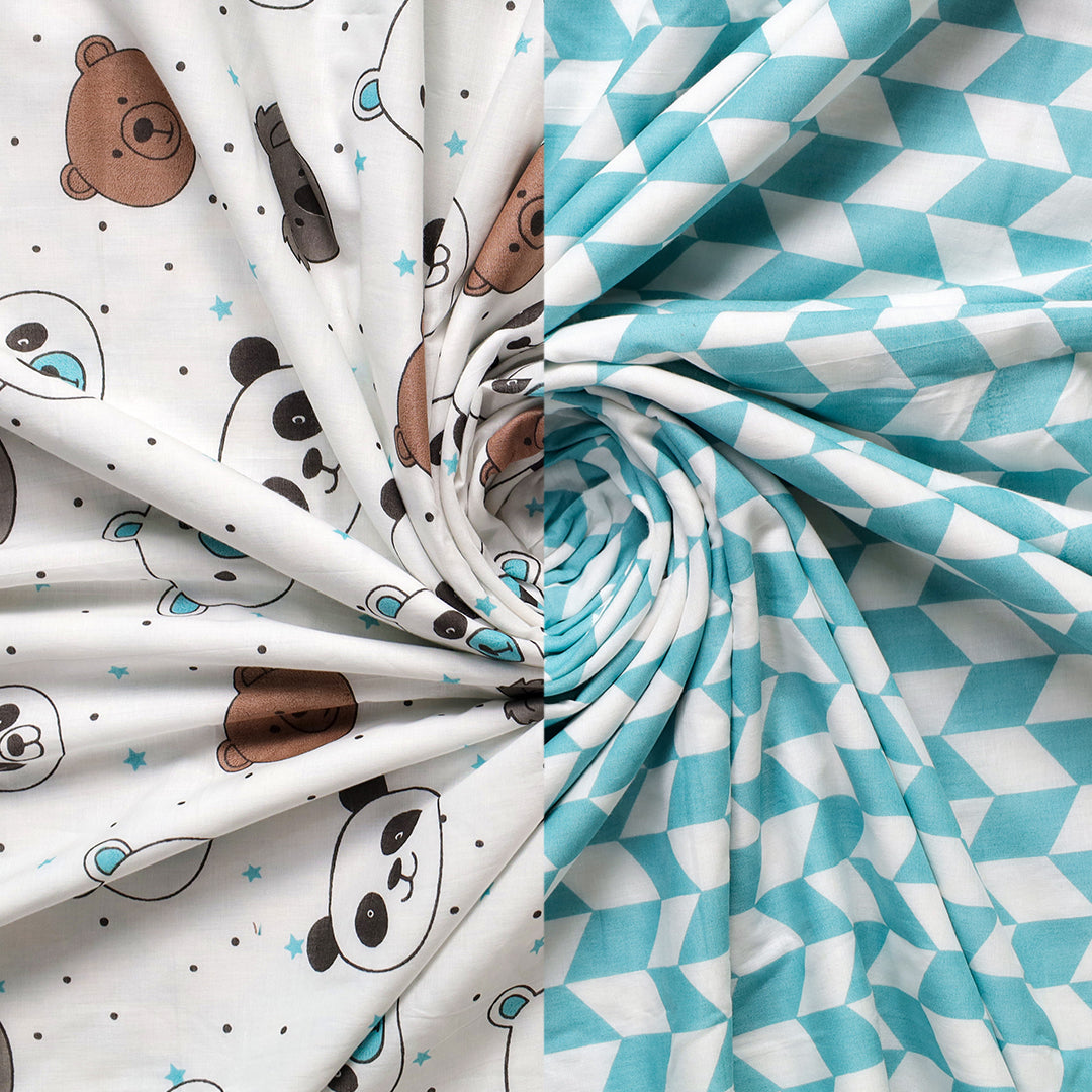 Printed Baby Dohar - Panda & Friends