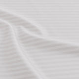 Breton Doze - Satin Stripe Reversible Dohar Blanket (White)