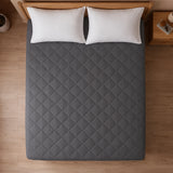 Ombre - Pure Shield Solid Quilted Mattress Protector (Grey)