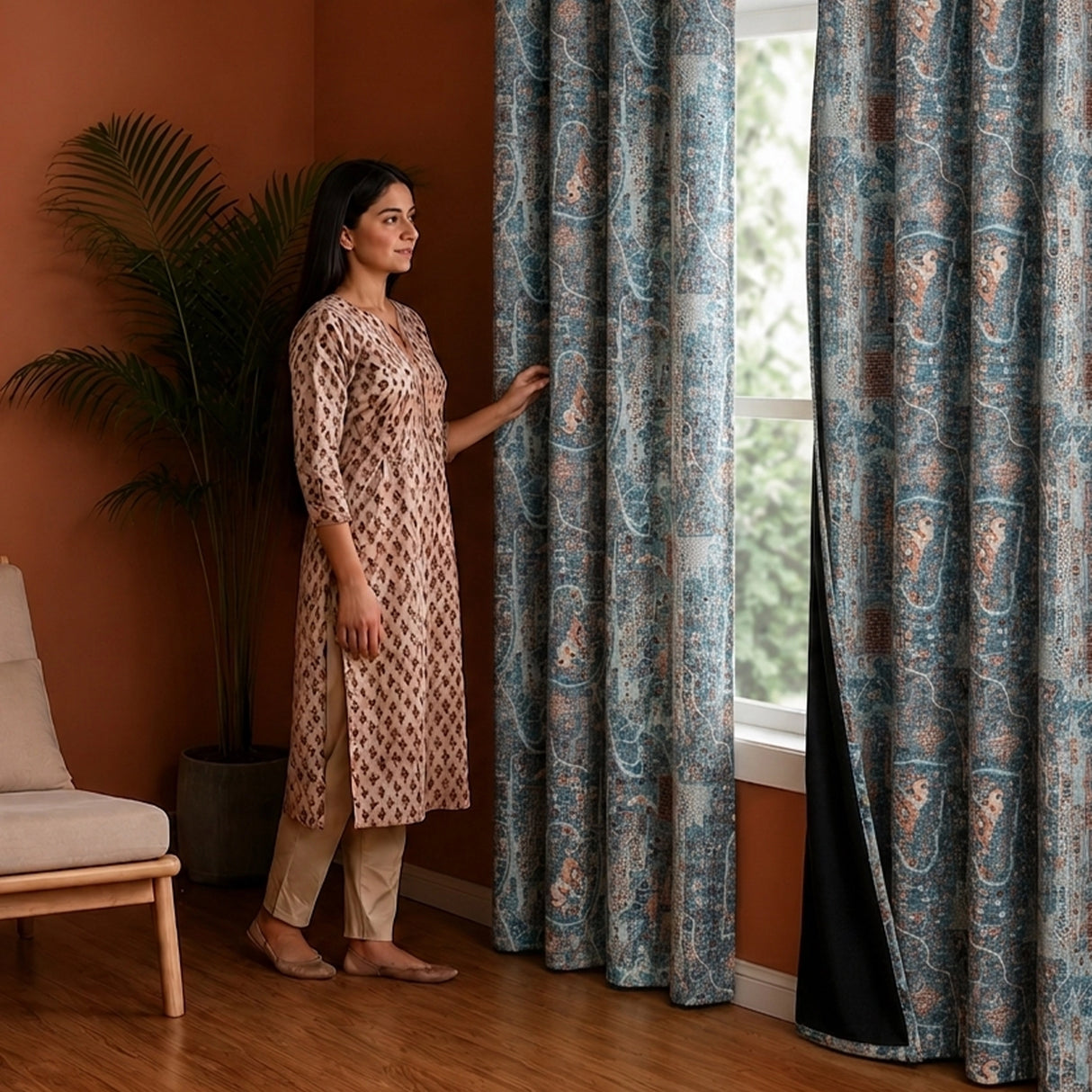 Imprimer River Village - DP curtain