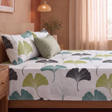 Imprimer Ginkyo - Floral Printed Bedsheet (Blue & Green)