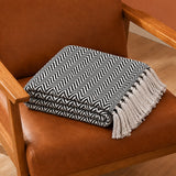 Tessitura Black Chevron - Throw