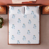 Wild Grace Flower - Floral Fitted Sheet (Turquoise & Blue)