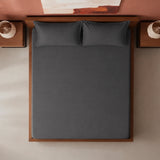 Breton Drift - Satin Stripes Fitted Bedsheet (Grey)