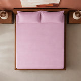 Breton Drift - Satin Stripes Fitted Bedsheet (Baby Pink)