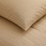 Breton Mellow - Satin Striped Duvet Cover (Taupe)